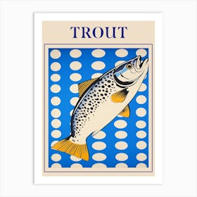 Trout Seafood Poster Art Print