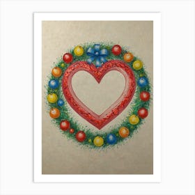 Christmas Wreath Art Print