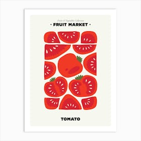 The Fruit Market Tomato Illustration Maximalist Art Print