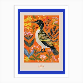 Spring Birds Poster Loon 2 Art Print