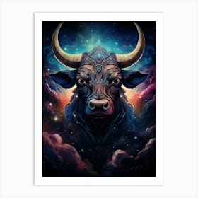 A Bull With Longhorns Art Print