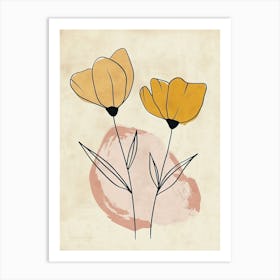 Charlotte Flower Market Boho Minimalist Style Art Print