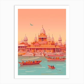 Prayagraj India  Travel Illustration 2 Art Print