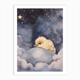Baby Bird 3 Sleeping In The Clouds Art Print