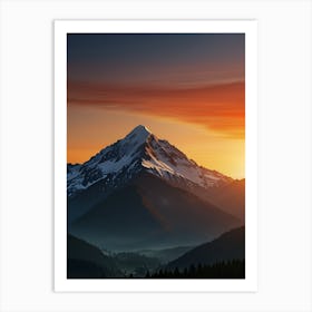 Sunrise Over The Mountains 2 Art Print