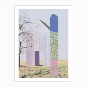 House In A Field Art Print