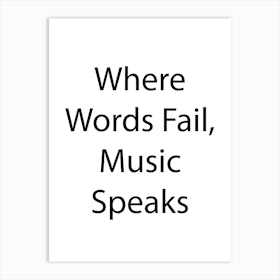 Music Quote 2 Art Print