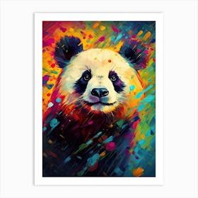 Panda Art In Post Impressionism Style 4 Art Print