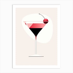 Mid Century Modern French Martini Martini Floral Infusion Cocktail 4 Art Print