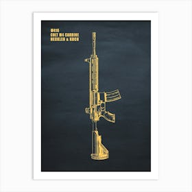 M416 Gun Patten 3 Art Print