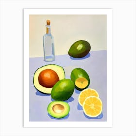 Avocado Tablescape vegetable Art Print