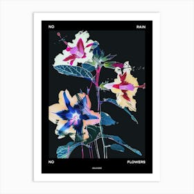 No Rain No Flowers Poster Hollyhock 3 Art Print