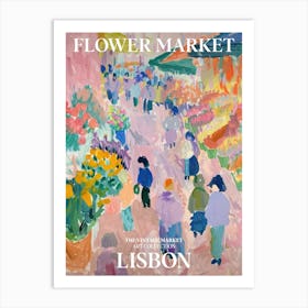 Vintage Flower Market Painting Lisbon 5 Art Print