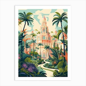 Balboa Park Usa Modern Illustration  Art Print