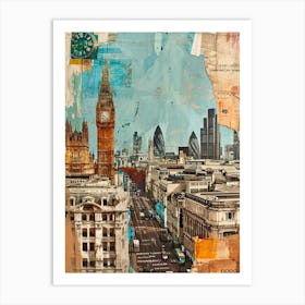 Retro Kitsch London Collage 3 Art Print