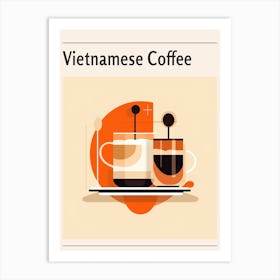 Vietnamese Coffee Midcentury Modern Poster Art Print