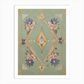 Floral Jewel Kaleidoscope Tarot Art Print