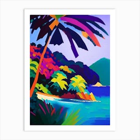 Tioman Island Malaysia Colourful Painting Tropical Destination Art Print