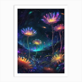 Flowers In The Night Art Print