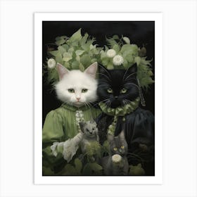 Two Cats Art Print