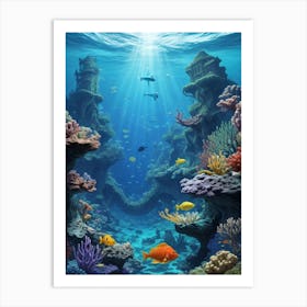 Beauty of underwater world 1 Art Print