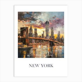 New York City At Sunset Art Print