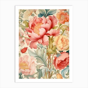 Floral Wallpaper 288 Art Print