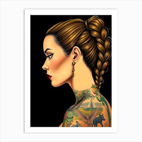 Tattooed Woman 7 Art Print