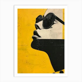 Black And Yellow 4 Art Print