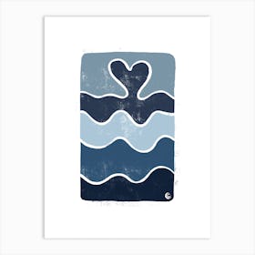 Sea Heart (Dust) Art Print