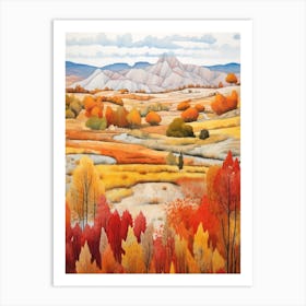 Autumn National Park Painting Greme National Park Turkey 1 Art Print