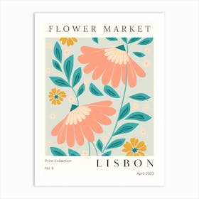 Flower Market Lisbon Art Print