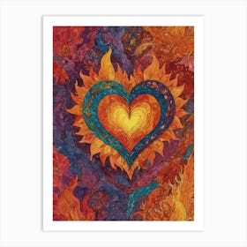 Heart Of Fire 33 Art Print