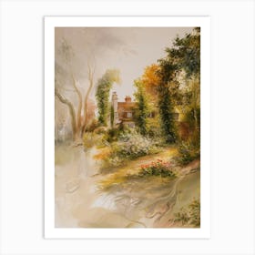 Cottage In The Woods Art Print