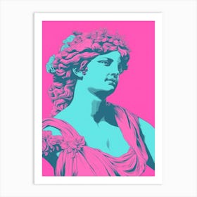 Aphrodite Greek Goddess Pop Art Pink Art Print