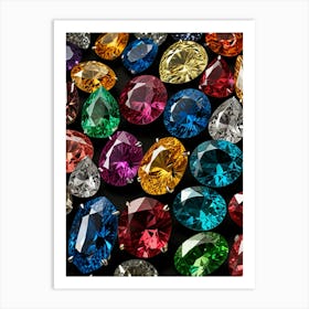 Gemstones of grooved colors 1 Art Print