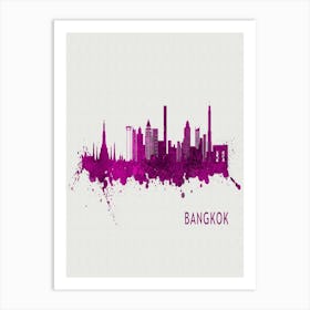 Bangkok Thailand City Purple Art Print