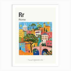 Kids Travel Alphabet  Rome 2 Art Print