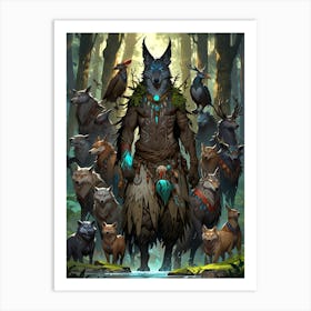 Wolf In The Woods Art Print