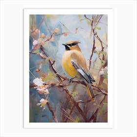 Bird Painting Cedar Waxwing 4 Art Print