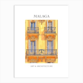 Malaga Travel And Architecture Poster 2 Art Print