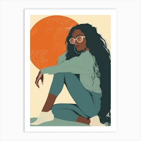 Black Girl With Sunglasses 2 Art Print