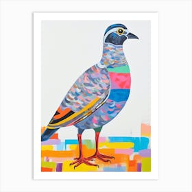 Colourful Bird Painting Grey Plover 3 Art Print