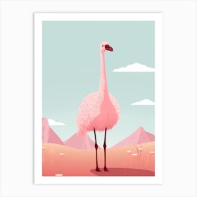 Minimalist Ostrich 2 Illustration Art Print