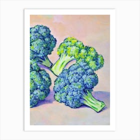 Broccoli Fauvist vegetable Art Print
