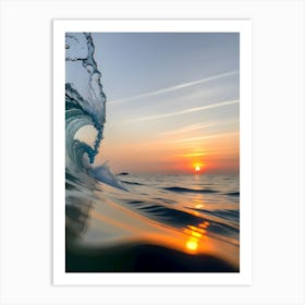 Sunset In The Ocean-Reimagined 2 Art Print