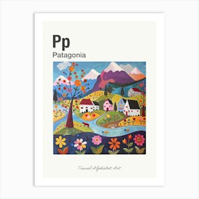 Kids Travel Alphabet  Patagonia 3 Art Print