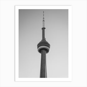 CN Tower, Toronto | Black and White Photography 1 Art Print