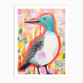 Colourful Bird Painting Loon Art Print