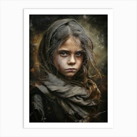 Girl In A Scarf Art Print